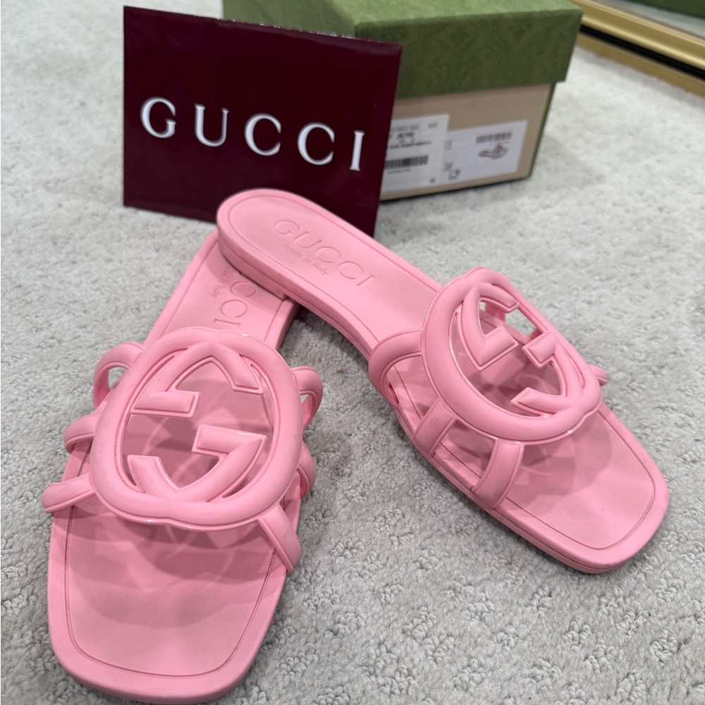 Gucci Interlocking G Slide Sandals